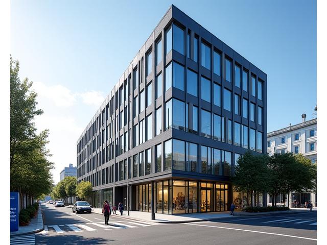 Exterior view of the Lumina Wellspring office building in San Francisco, with a modern and welcoming facade.