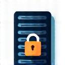 Icon representing Electronic Health Records (EHR) database with secure lock